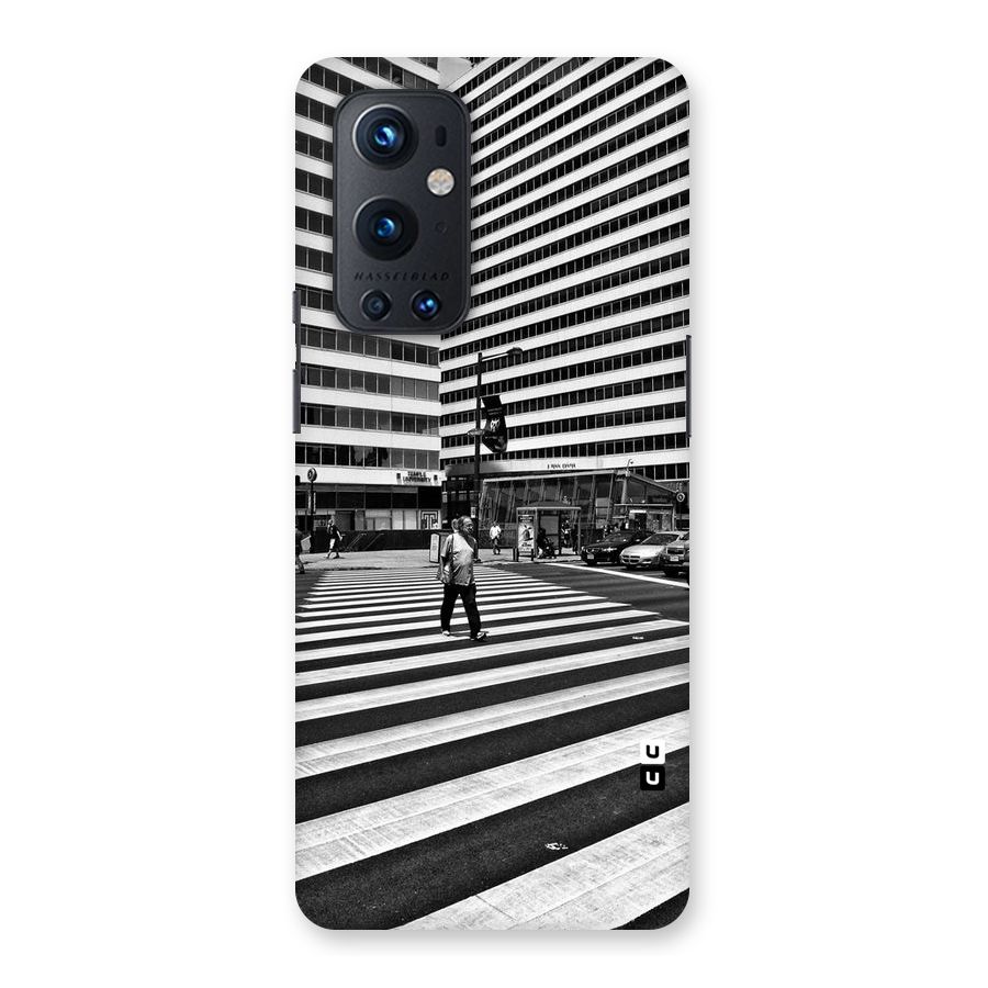 Black White Perspective Back Case for OnePlus 9 Pro