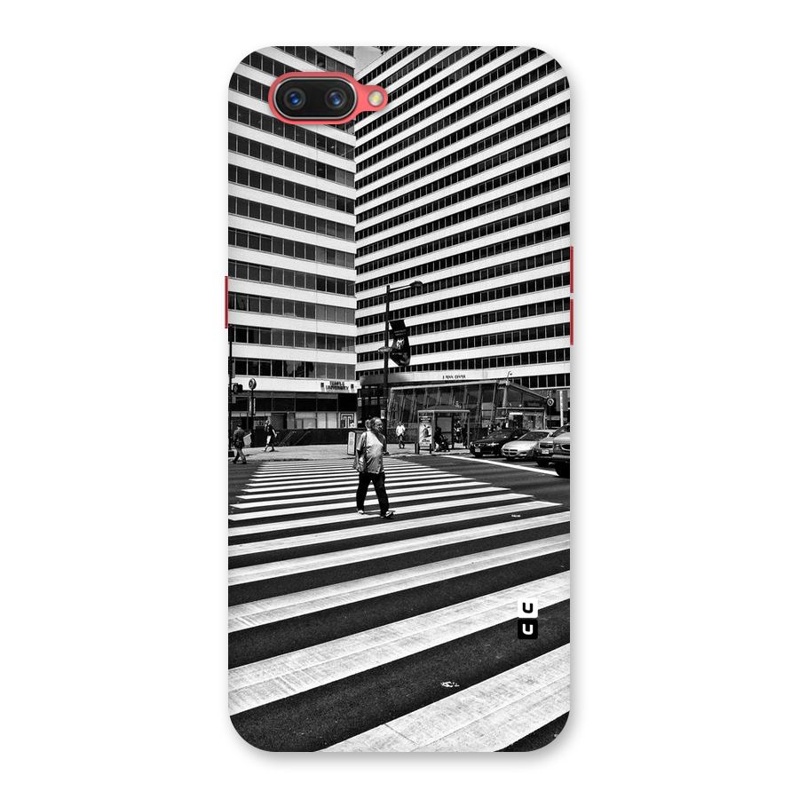 Black White Perspective Back Case for Oppo A3s