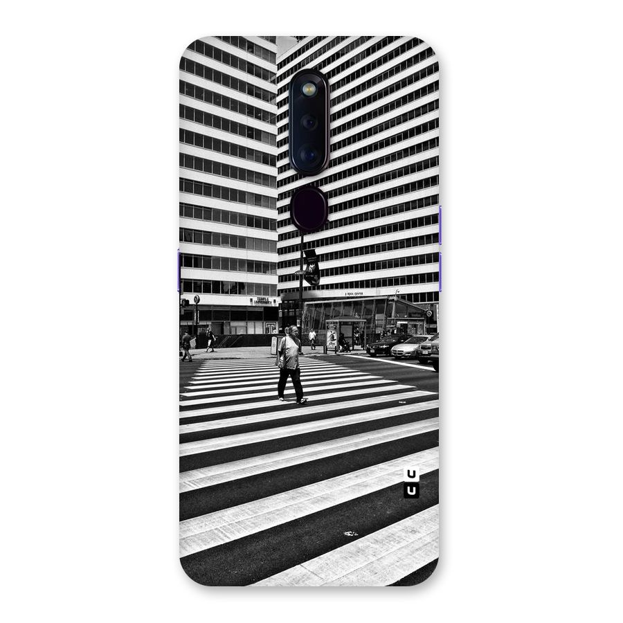Black White Perspective Back Case for Oppo F11 Pro