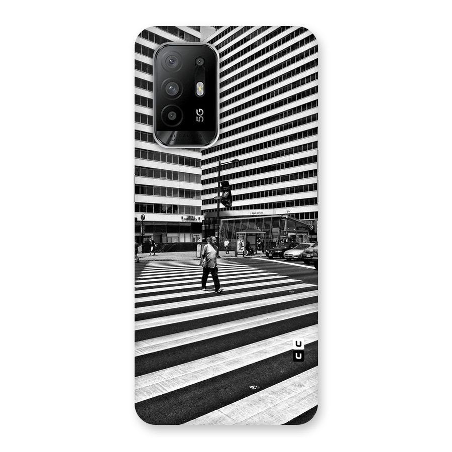Black White Perspective Back Case for Oppo F19 Pro Plus 5G