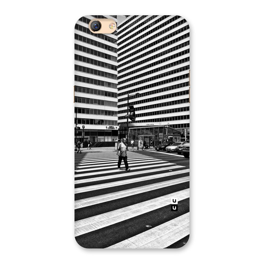 Black White Perspective Back Case for Oppo F3 Plus