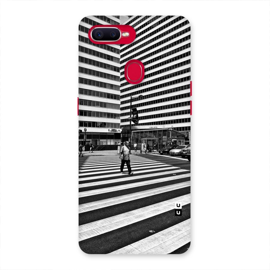 Black White Perspective Back Case for Oppo F9 Pro