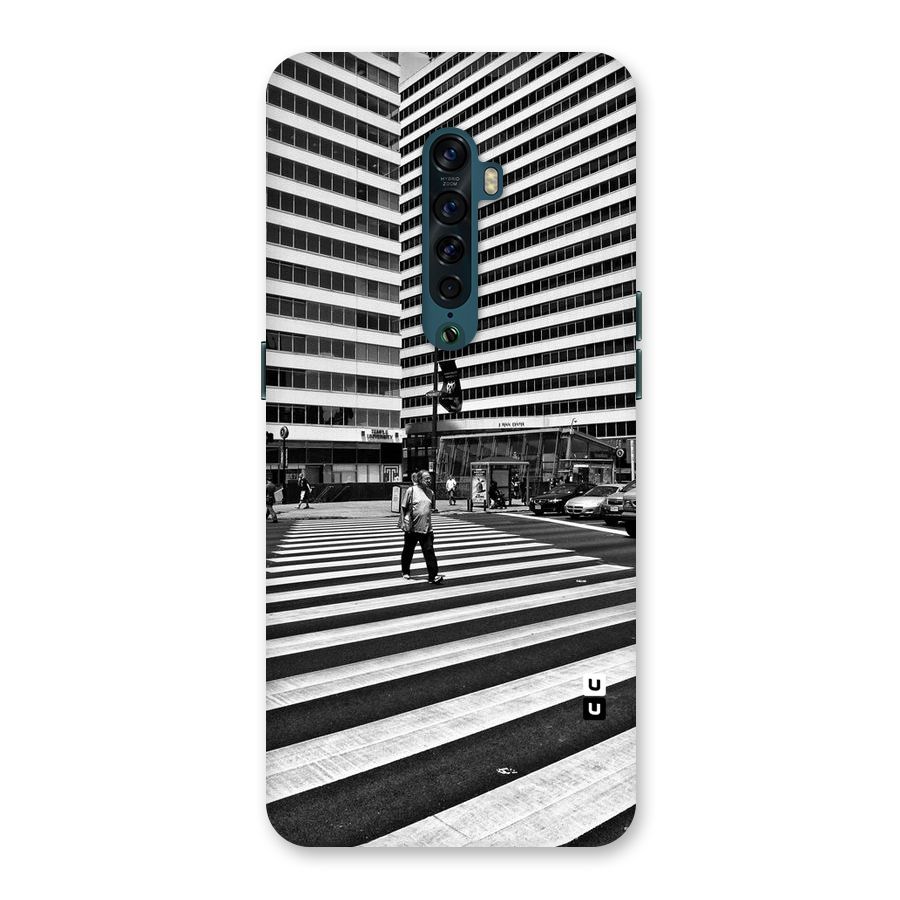Black White Perspective Back Case for Oppo Reno2