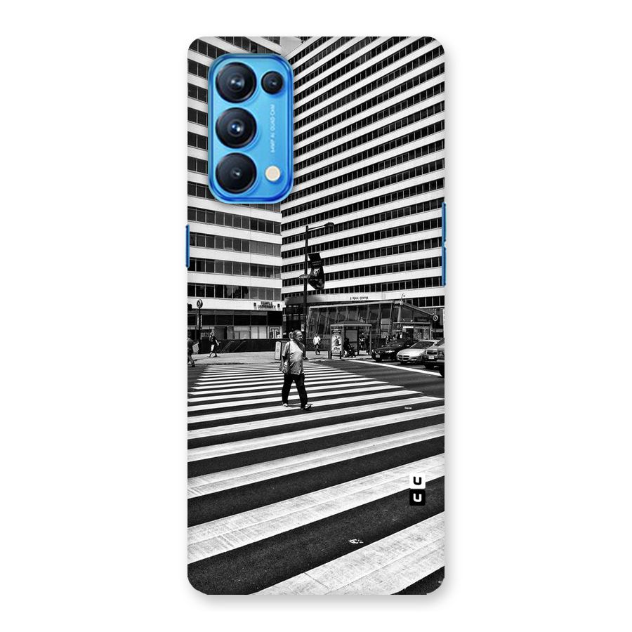 Black White Perspective Back Case for Oppo Reno5 Pro 5G