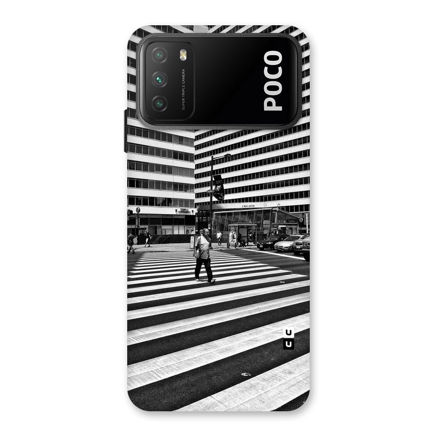Black White Perspective Back Case for Poco M3