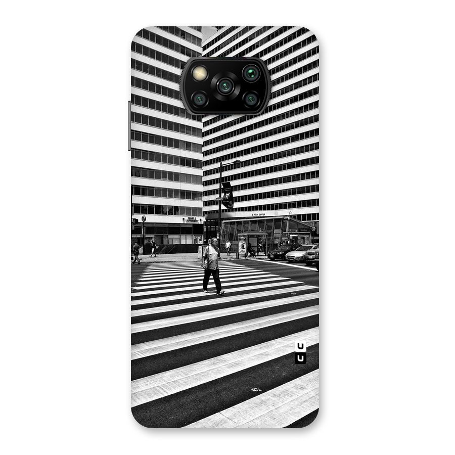 Black White Perspective Back Case for Poco X3