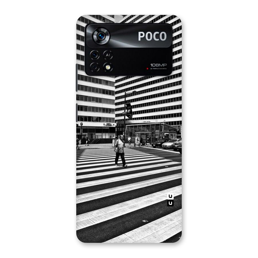 Black White Perspective Back Case for Poco X4 Pro 5G
