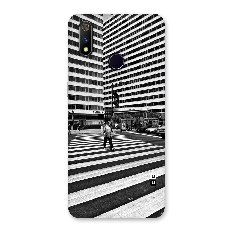 Black White Perspective Back Case for Realme 3 Pro