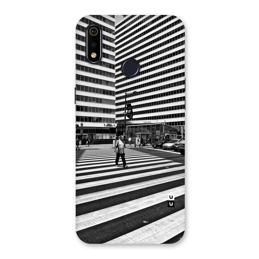 Black White Perspective Back Case for Realme 3i