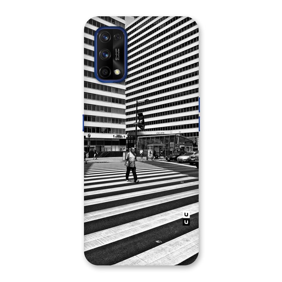 Black White Perspective Back Case for Realme 7 Pro