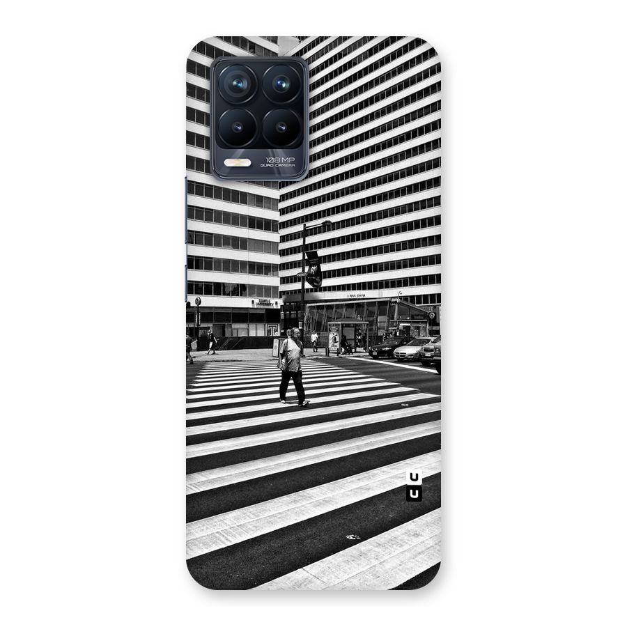 Black White Perspective Back Case for Realme 8 Pro