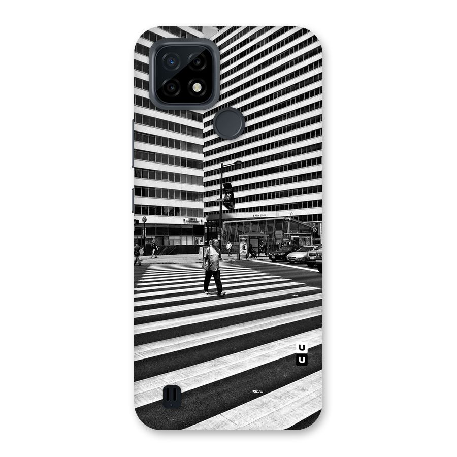 Black White Perspective Back Case for Realme C21