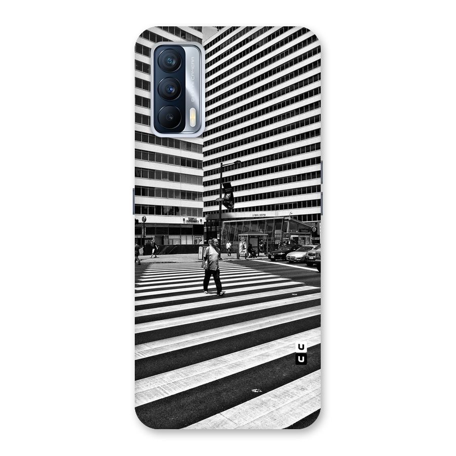 Black White Perspective Back Case for Realme X7