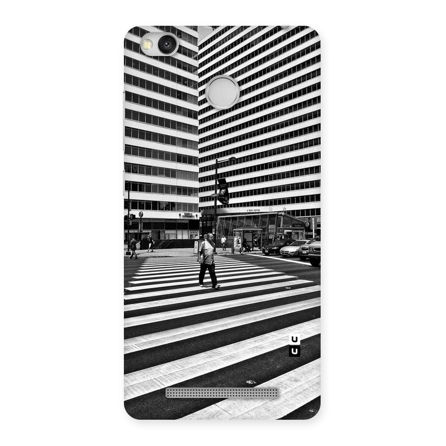 Black White Perspective Back Case for Redmi 3S Prime