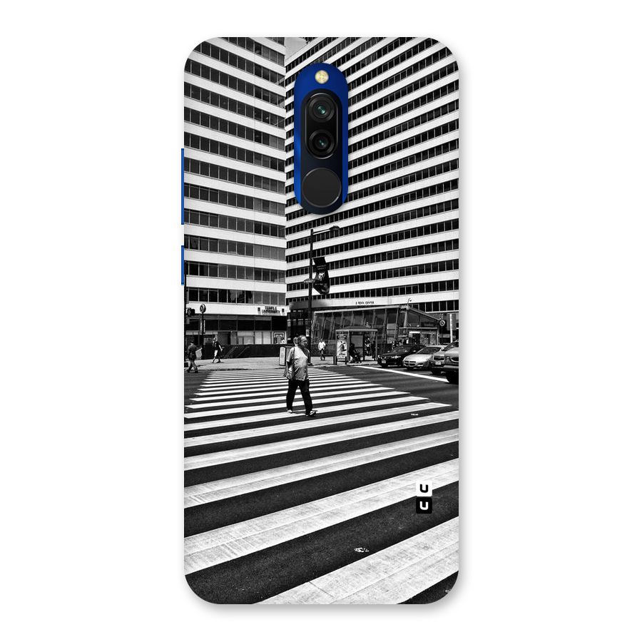 Black White Perspective Back Case for Redmi 8