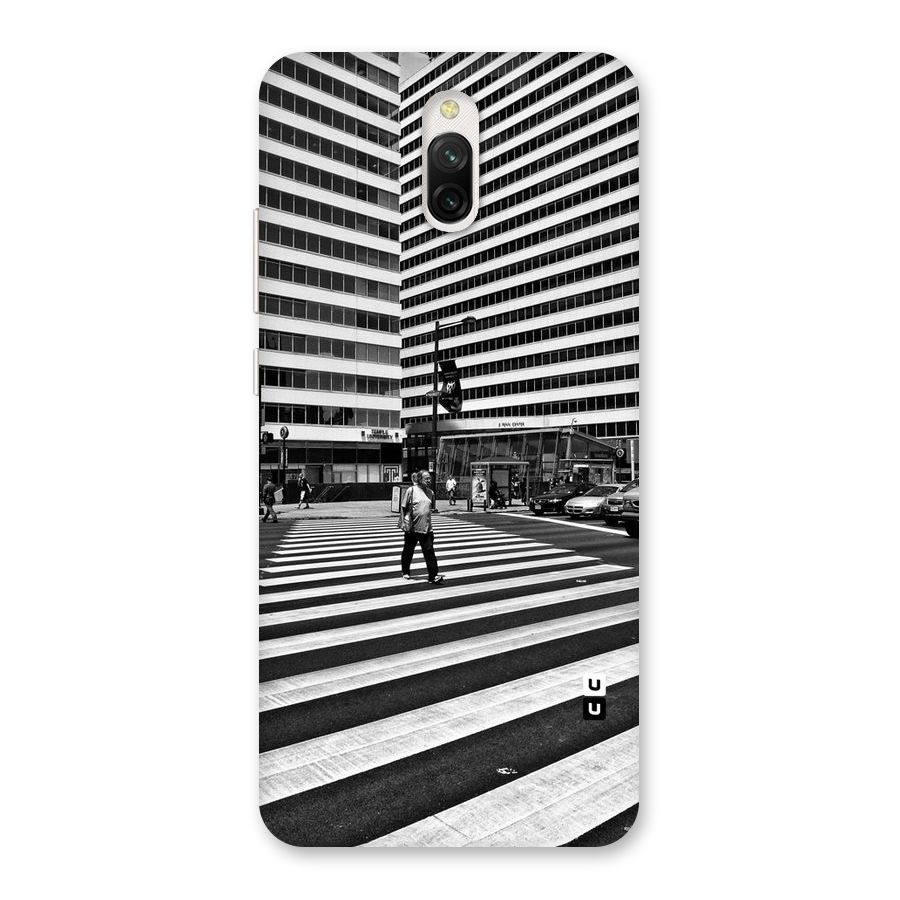 Black White Perspective Back Case for Redmi 8A Dual