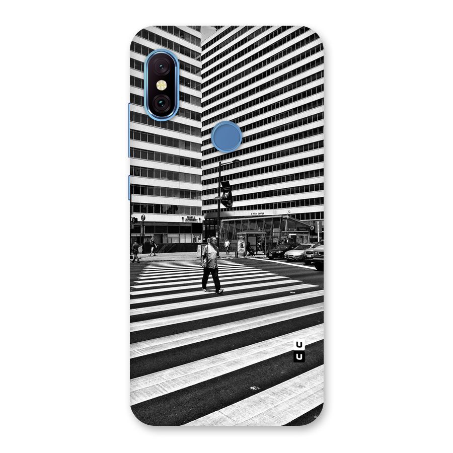 Black White Perspective Back Case for Redmi Note 6 Pro