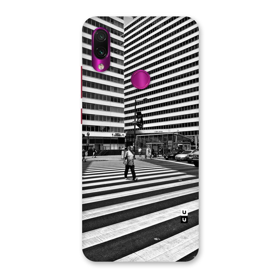 Black White Perspective Back Case for Redmi Note 7 Pro