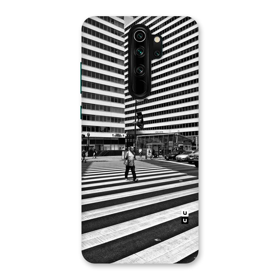 Black White Perspective Back Case for Redmi Note 8 Pro