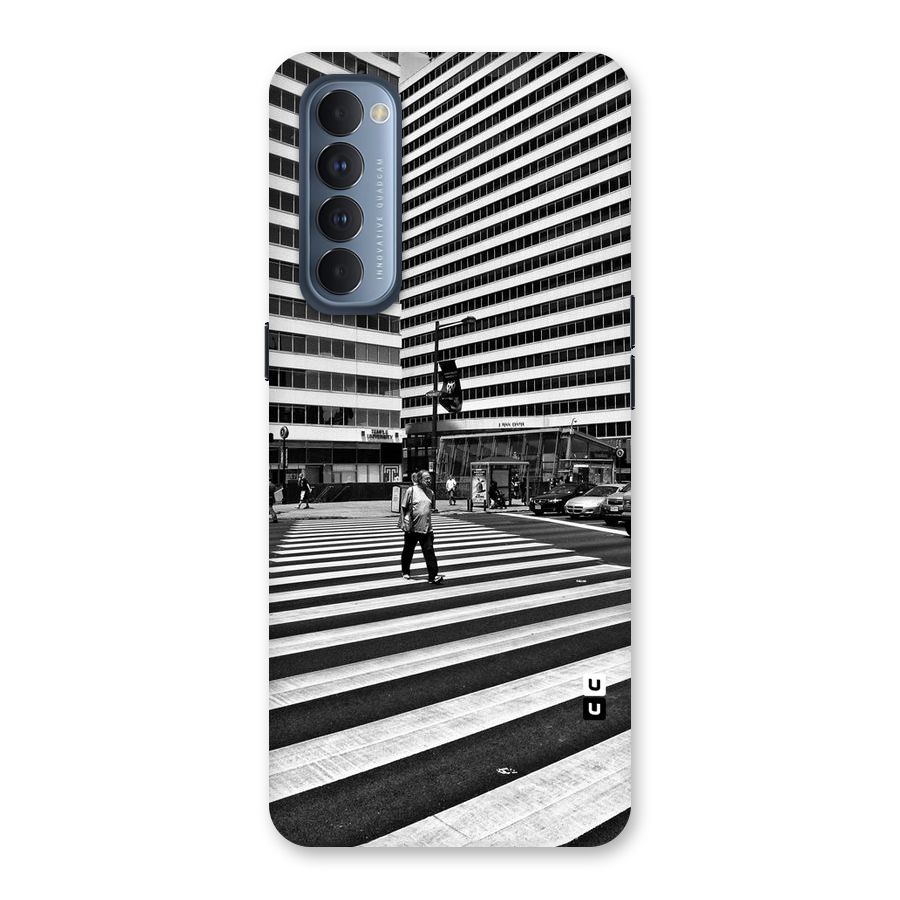 Black White Perspective Back Case for Reno4 Pro