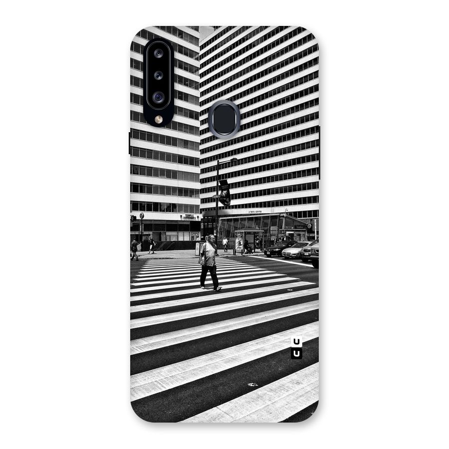 Black White Perspective Back Case for Samsung Galaxy A20s