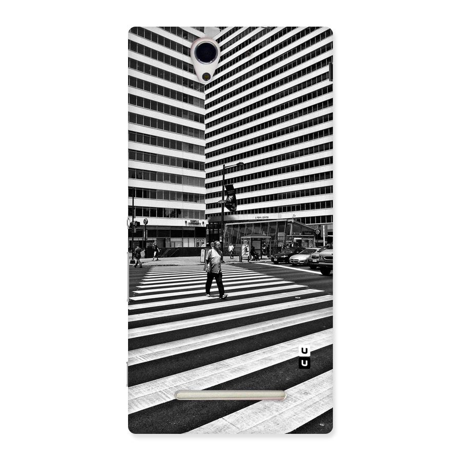 Black White Perspective Back Case for Sony Xperia C3