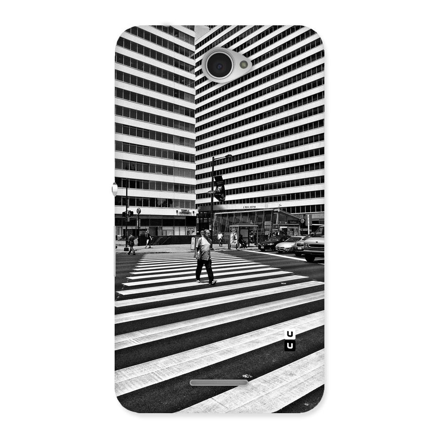 Black White Perspective Back Case for Sony Xperia E4