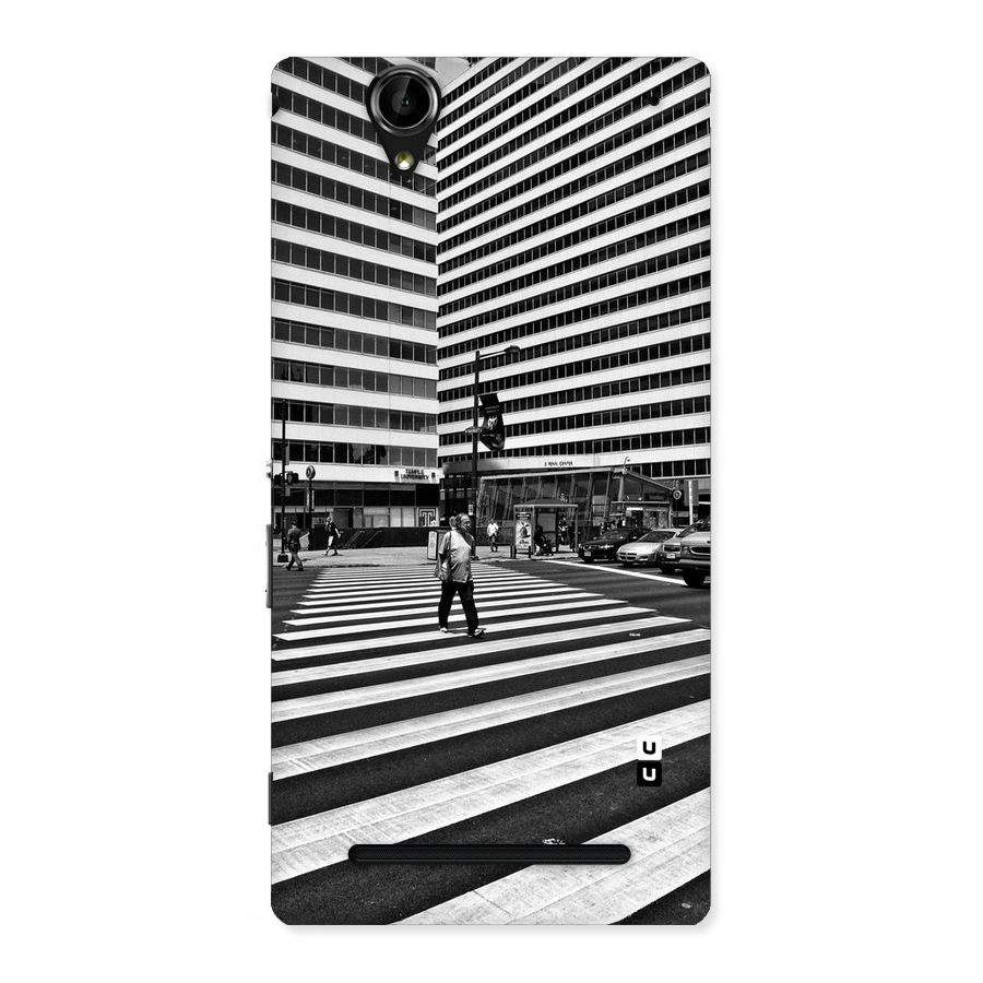Black White Perspective Back Case for Sony Xperia T2