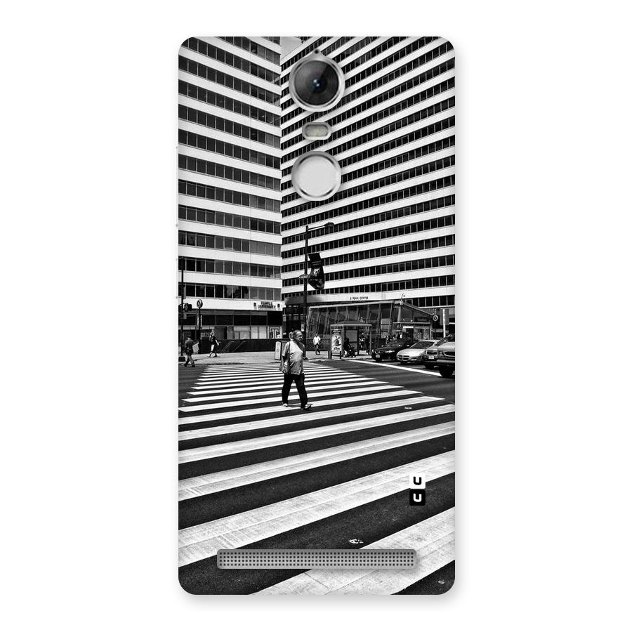 Black White Perspective Back Case for Vibe K5 Note