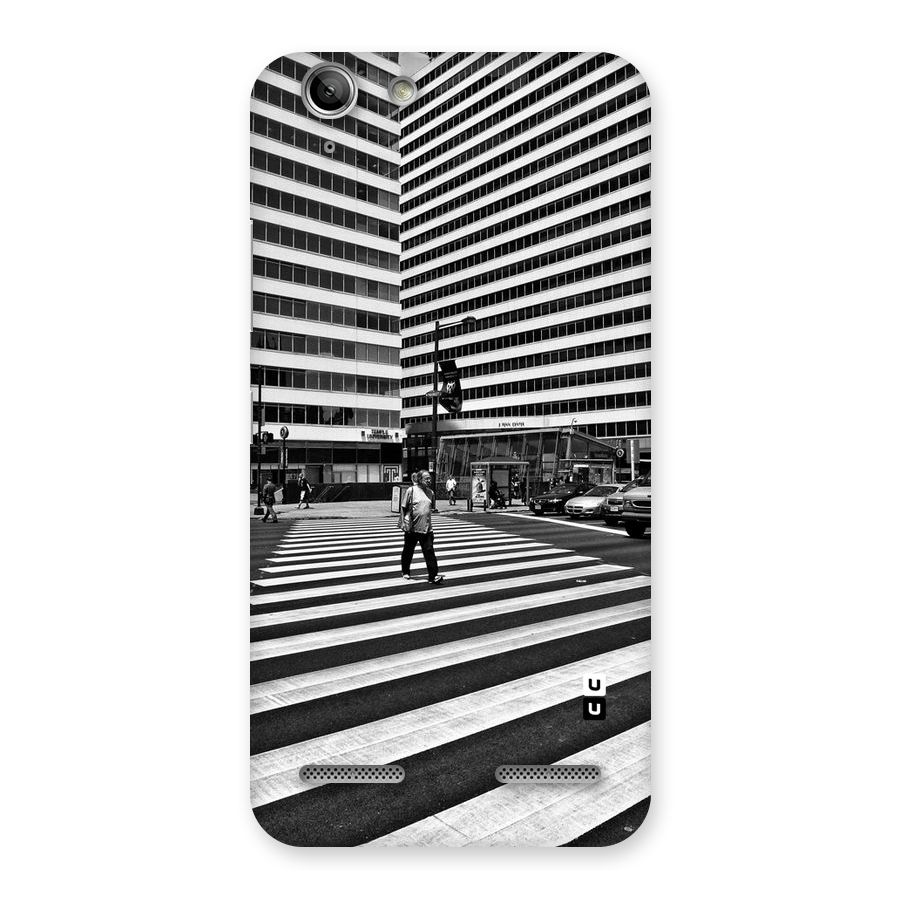 Black White Perspective Back Case for Vibe K5 Plus