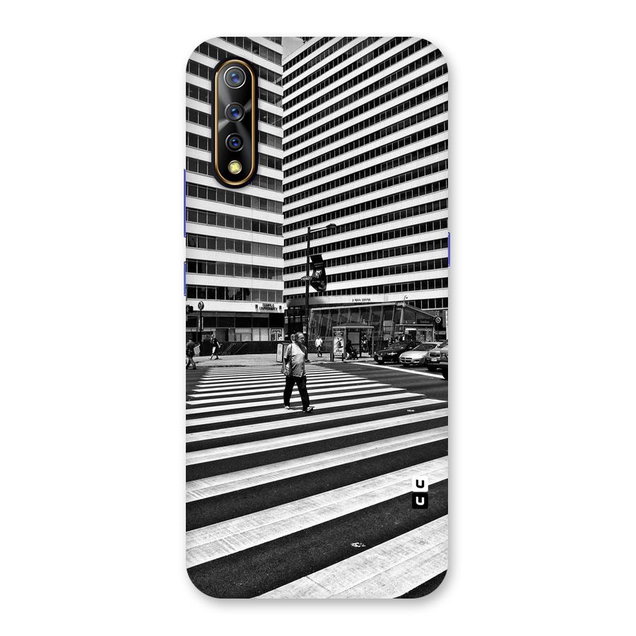 Black White Perspective Back Case for Vivo S1