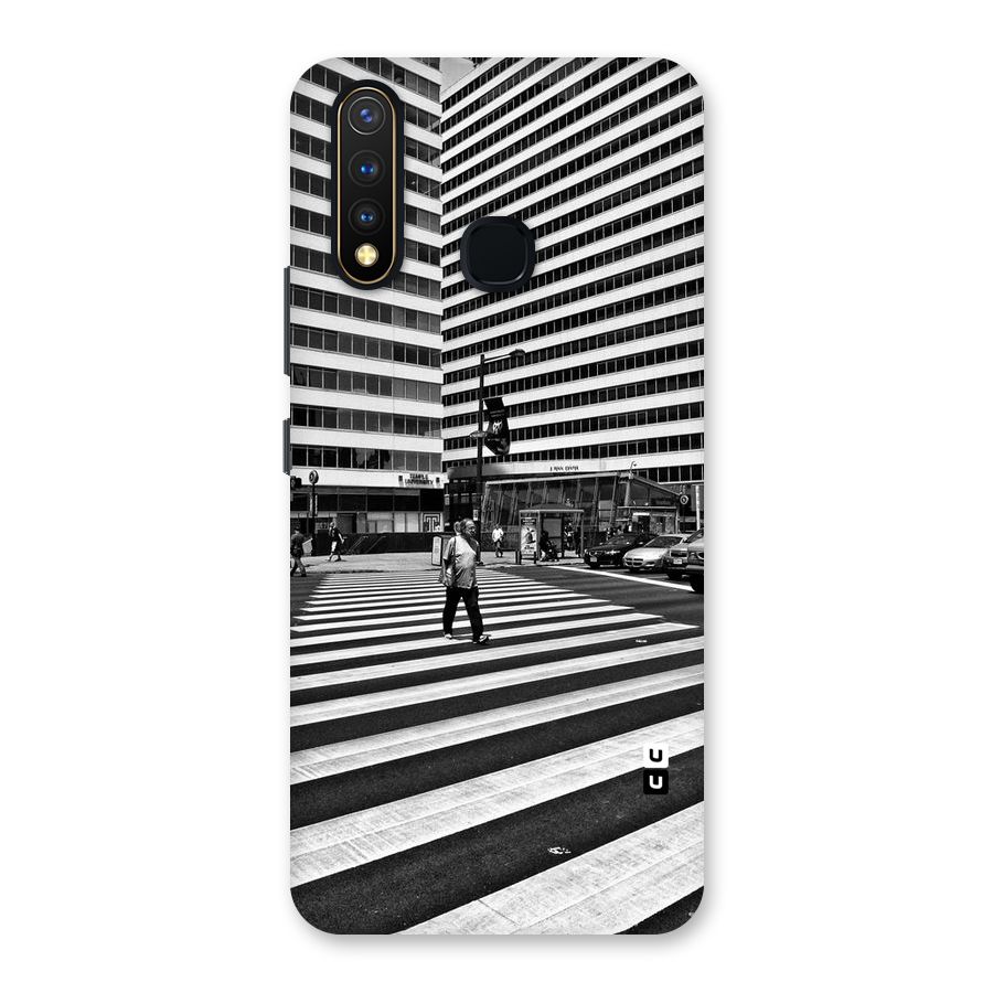 Black White Perspective Back Case for Vivo U20