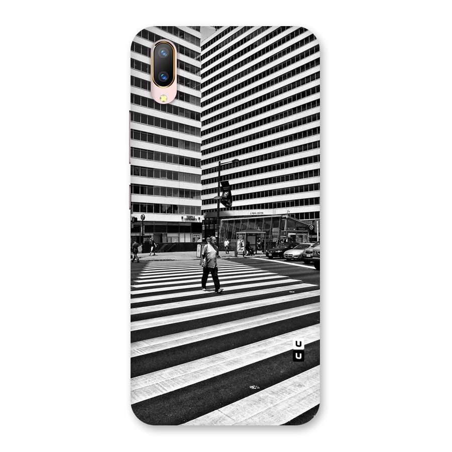Black White Perspective Back Case for Vivo V11 Pro