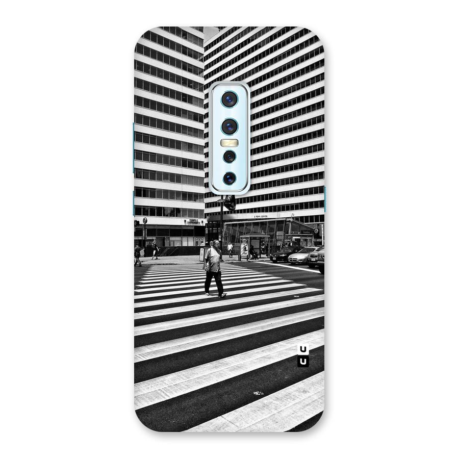 Black White Perspective Back Case for Vivo V17 Pro