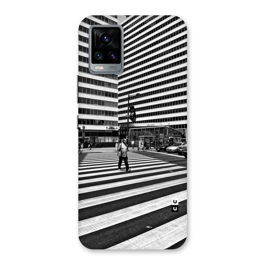 Black White Perspective Back Case for Vivo V20