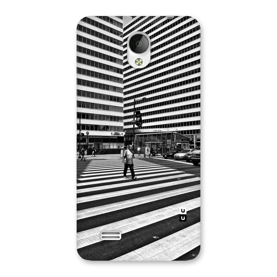 Black White Perspective Back Case for Vivo Y21