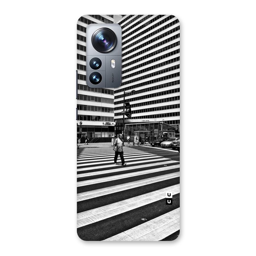 Black White Perspective Back Case for Xiaomi 12 Pro