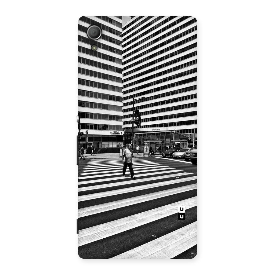 Black White Perspective Back Case for Xperia Z4