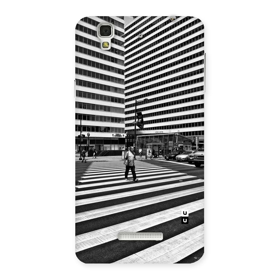 Black White Perspective Back Case for YU Yureka Plus
