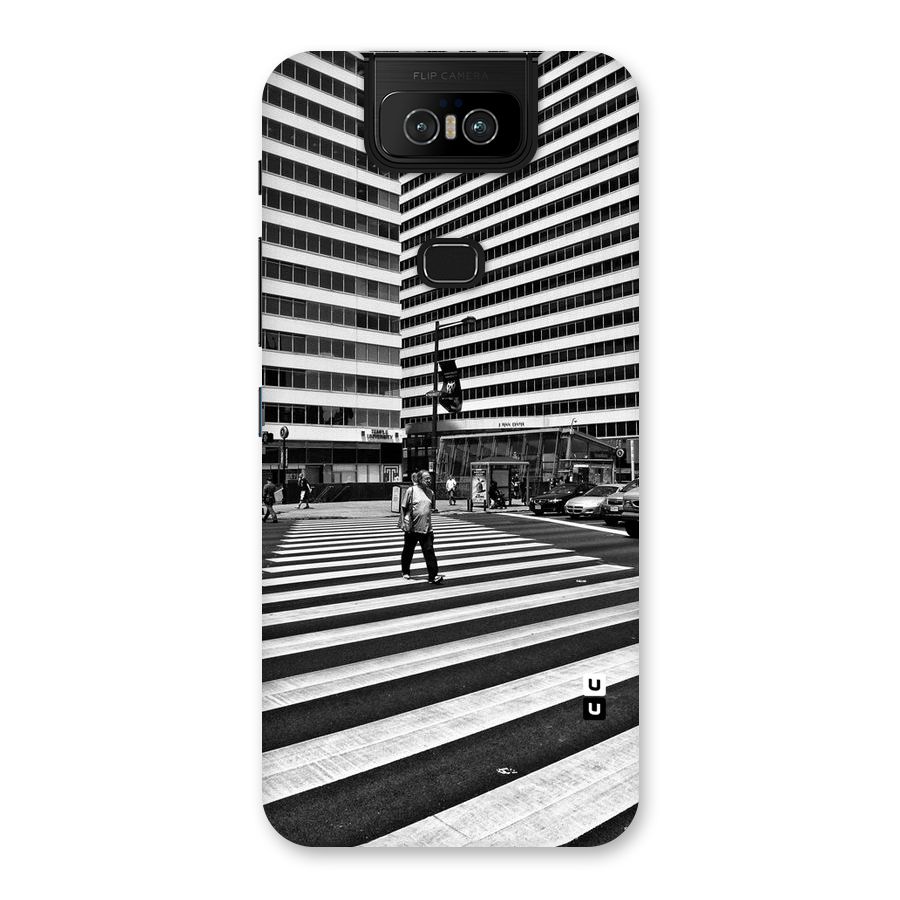 Black White Perspective Back Case for Zenfone 6z