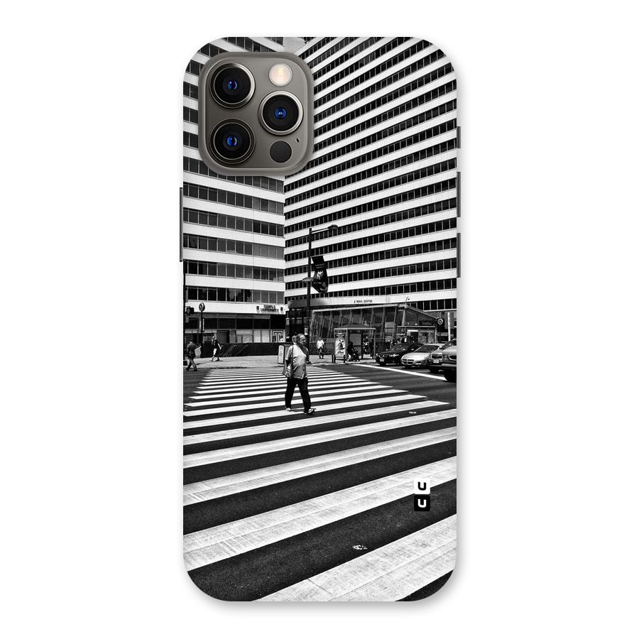 Black White Perspective Back Case for iPhone 12 Pro