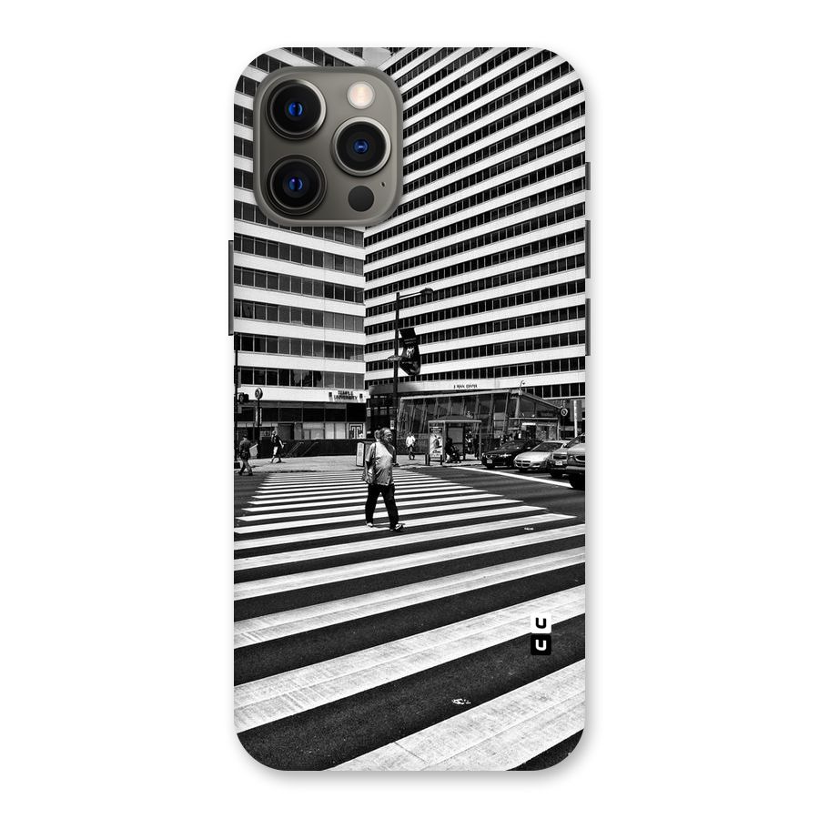 Black White Perspective Back Case for iPhone 12 Pro Max