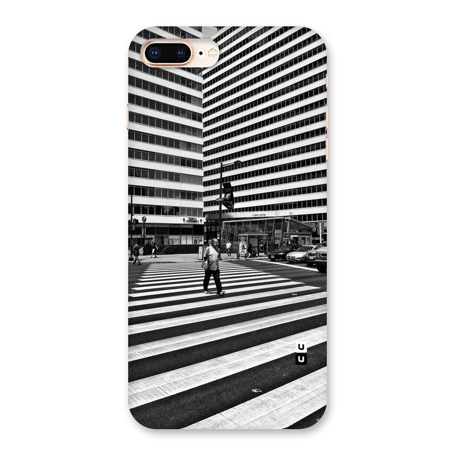 Black White Perspective Back Case for iPhone 8 Plus