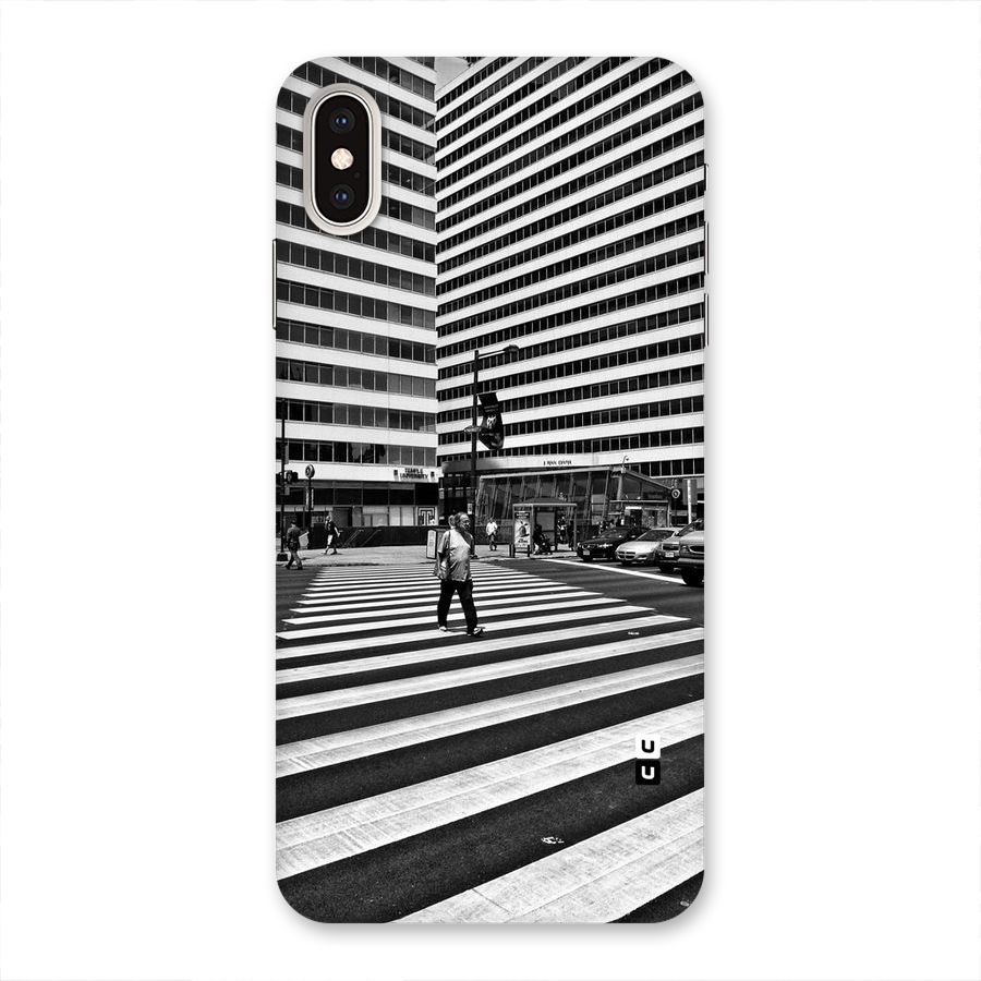 Black White Perspective Back Case for iPhone XS Max