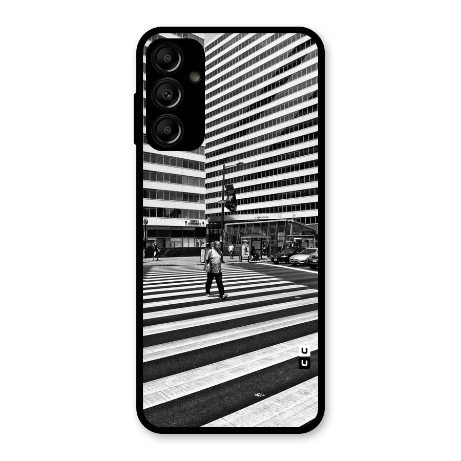 Black White Perspective Glass Back Case for Galaxy A14 5G