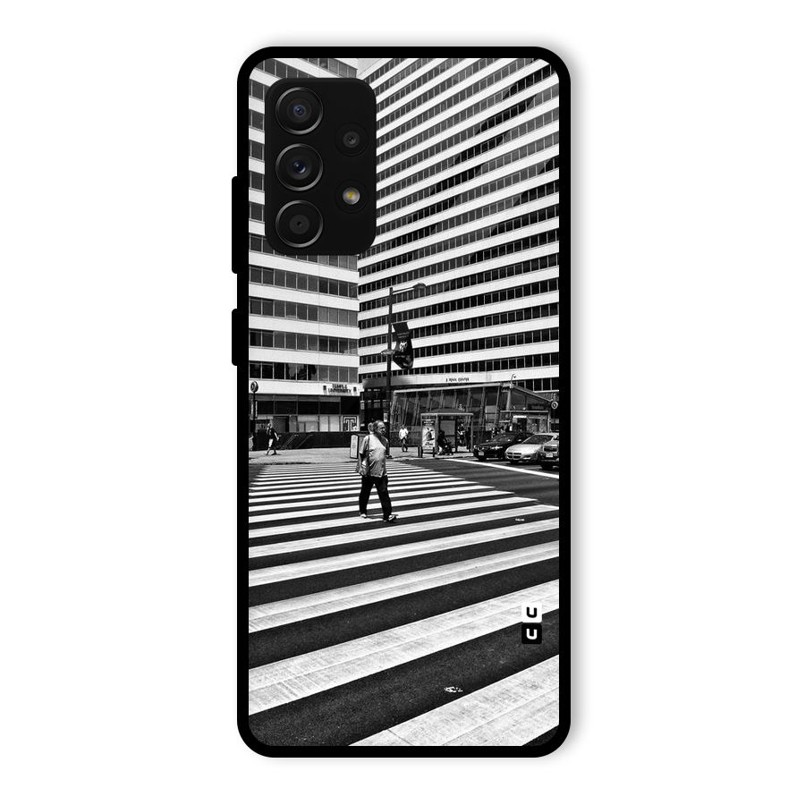 Black White Perspective Glass Back Case for Galaxy A53 5G