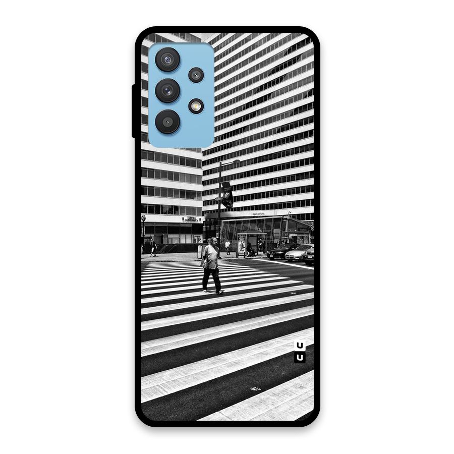 Black White Perspective Glass Back Case for Galaxy M32 5G