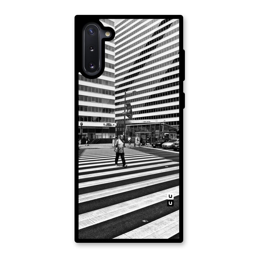 Black White Perspective Glass Back Case for Galaxy Note 10