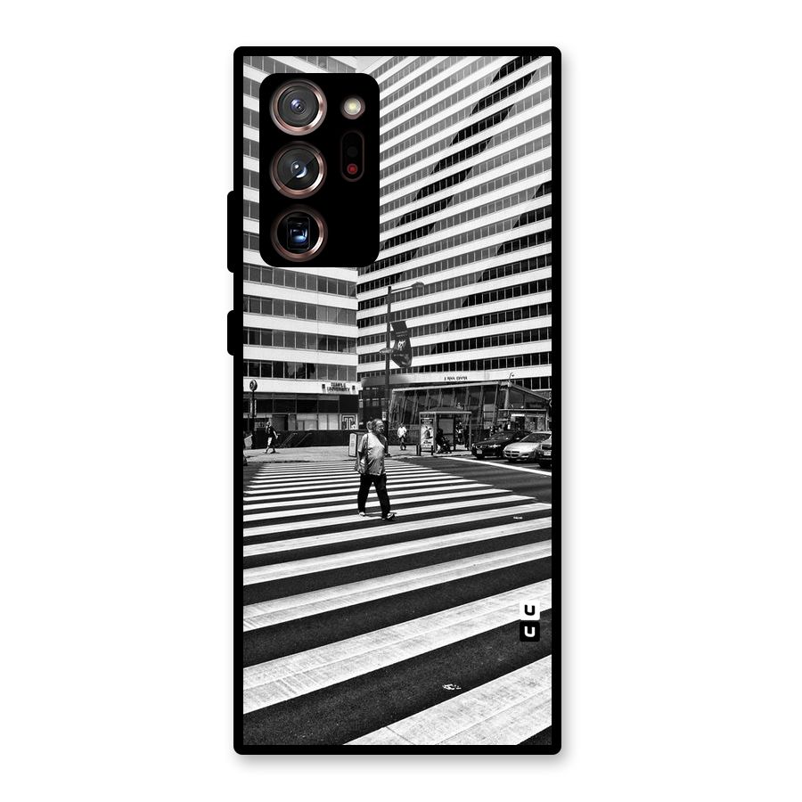Black White Perspective Glass Back Case for Galaxy Note 20 Ultra