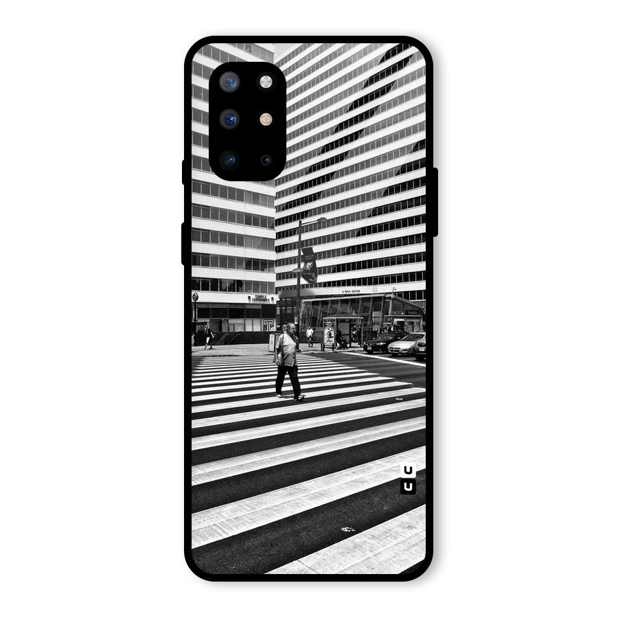 Black White Perspective Glass Back Case for OnePlus 8T